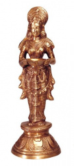 Lakshmi stehend, Messing 41 cm